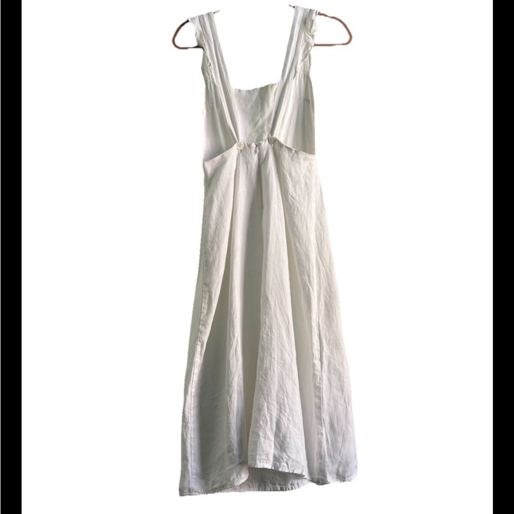 Reformation White Square Neck Sleeveless Maxi Dress Size 2 Bridal - Picture 3 of 7